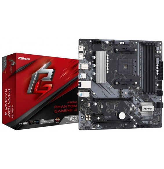 ASROCK A520M Phantom Gaming 4 (AM4) (D)