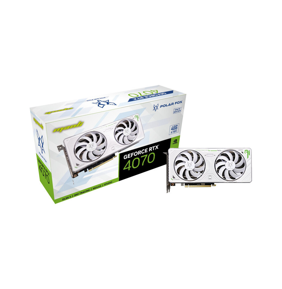 VGA Man GeForce® RTX 4070 12GB Polar Fox - White (Twin Cooler)