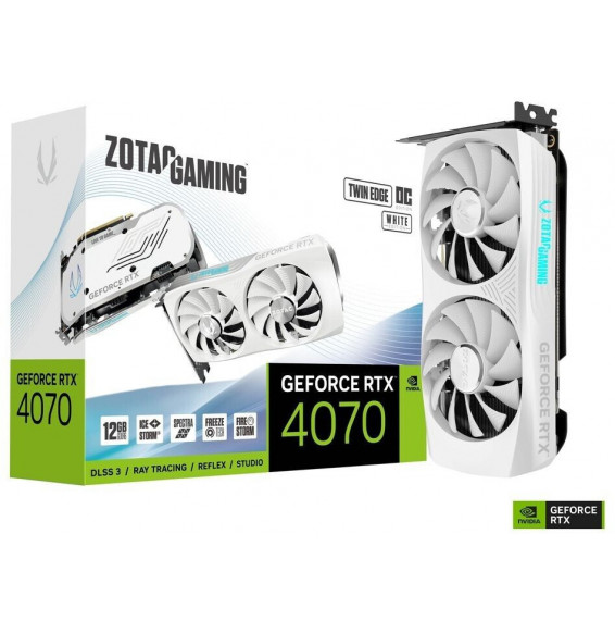 VGA ZOTAC GeForce® RTX 4070 12GB Twin Edge OC White Edition D6