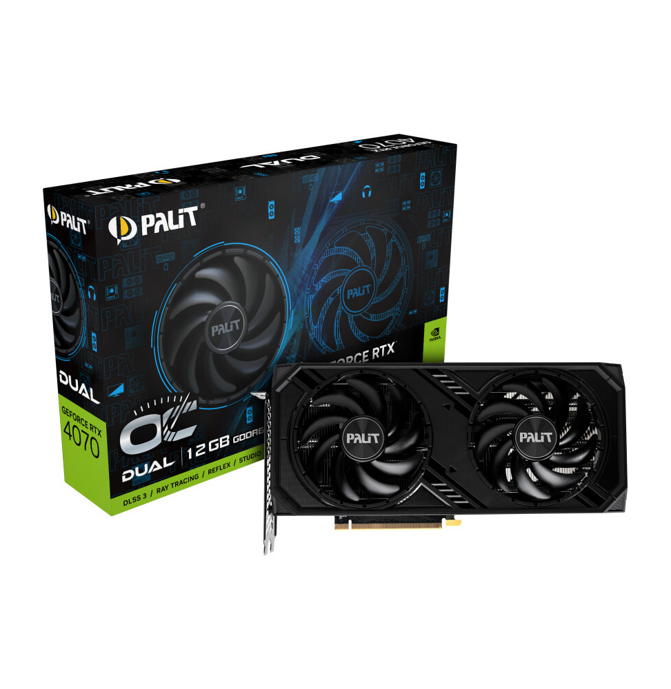 VGA Palit GeForce® RTX 4070 12GB Dual OC GDDR6