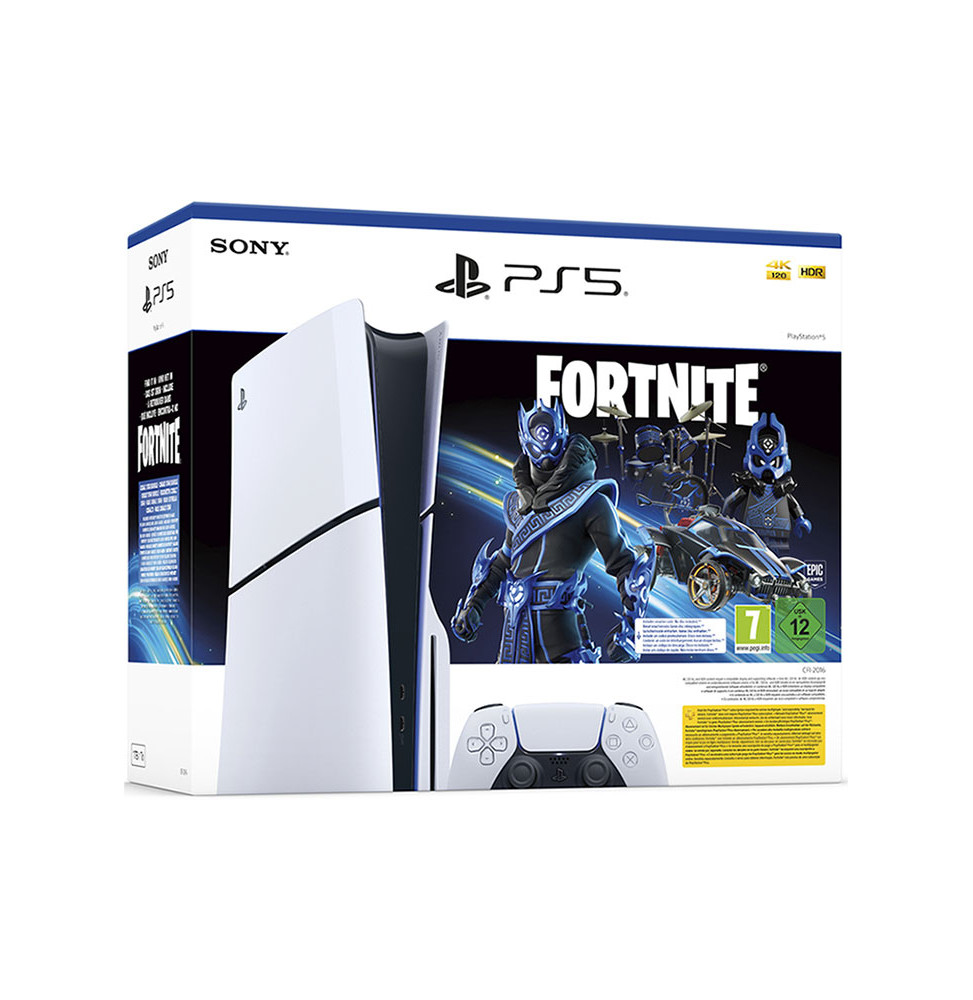 PlayStation 5 D Chassis Slim Disco Cobalt Star Fortnite PS5