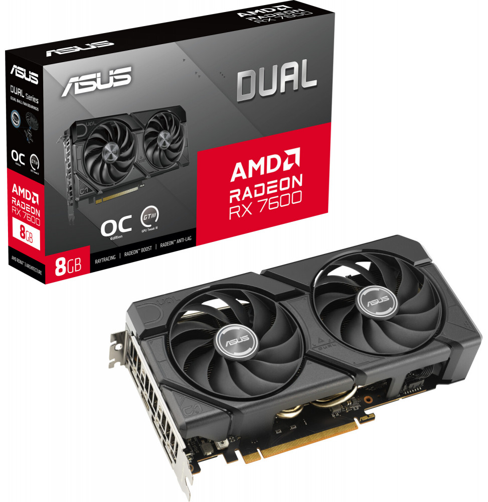 VGA Asus Radeon RX 7600 8GB Dual EVO OC