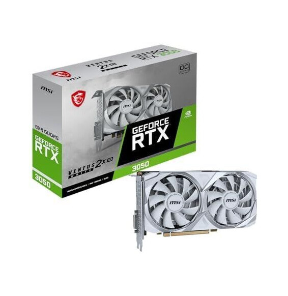 VGA MSI GeForce® RTX 3050 8GB Ventus 2X XS OC White