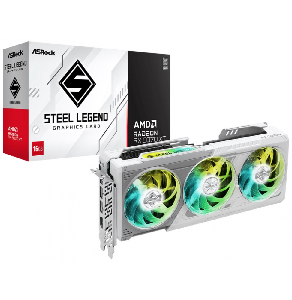 VGA ASRock Radeon RX 9070 XT 16GB Steel Legend