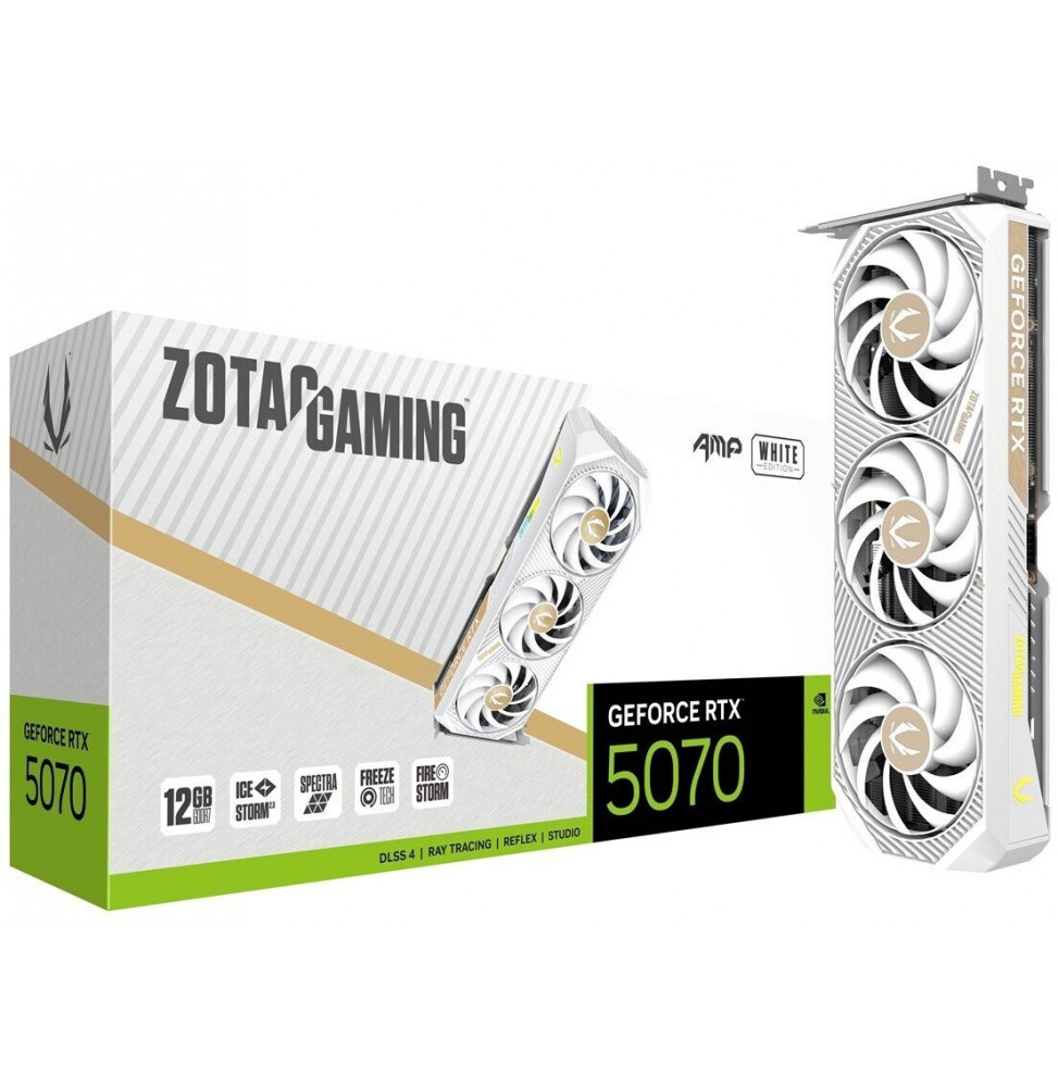 VGA ZOTAC GeForce® RTX 5070 12GB AMP WHITE EDITION