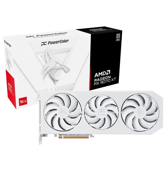 VGA PowerColor Radeon Hellhound White RX 9070 XT 16GB GDDR6