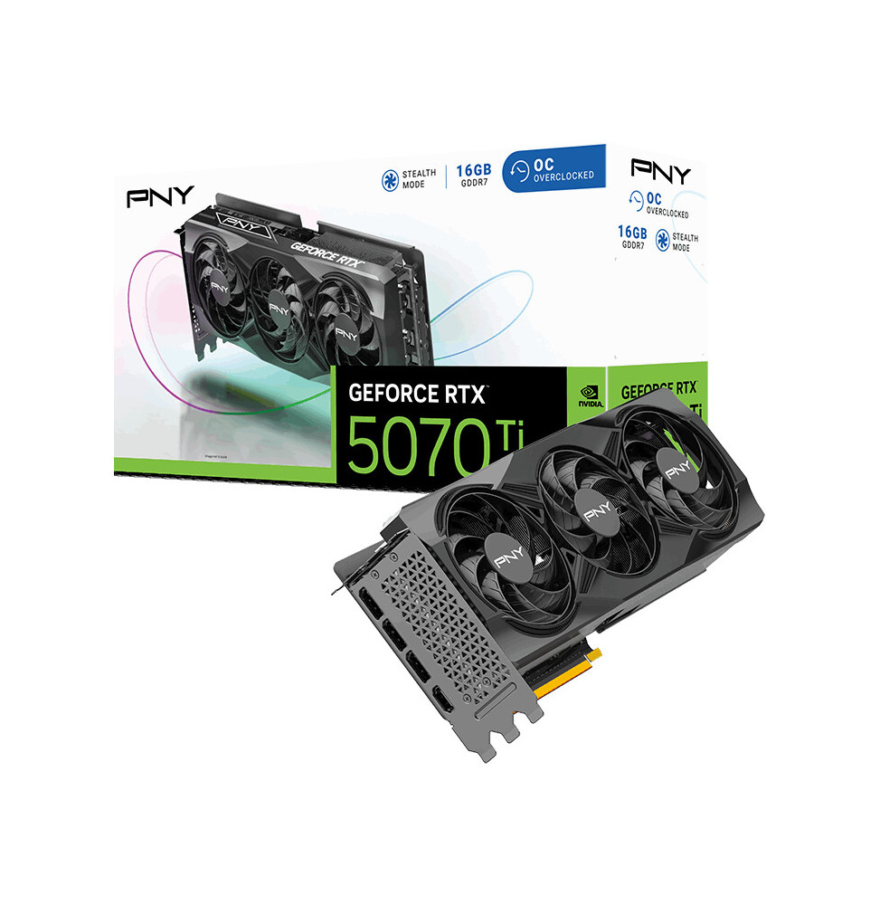 VGA PNY GeForce® RTX™ 5070TI 16GB Gaming Overclocked Triple Fan PLUS