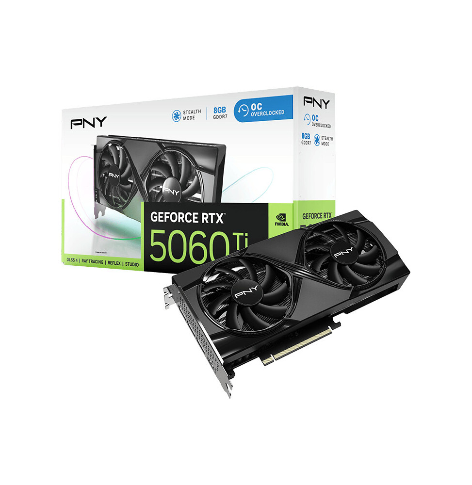 VGA PNY GeForce® RTX™ 5060 TI 8GB Overclocked Dual Fan