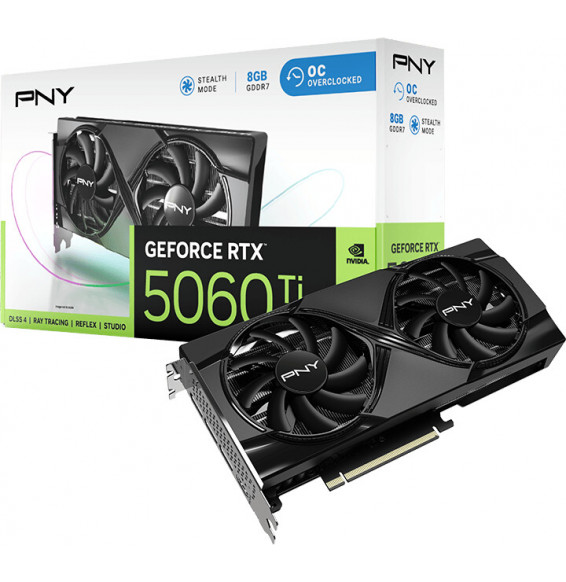 VGA PNY GeForce® RTX™ 5060 TI 8GB Overclocked Dual Fan