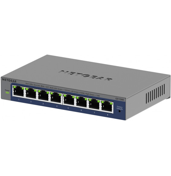 NETGEAR Switch PLUS 8-port 10/100/1000 GS108E-400EUS