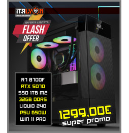 PC Gaming MATI G12 AMD Ryzen 7 8700F - NVidia RTX 5070 12GB - 32GB DDR5 - SSD M2 1TB - Liquid