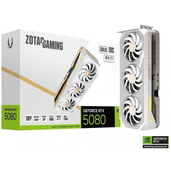 VGA ZOTAC GeForce® RTX 5080 16GB SOLID OC White Edition
