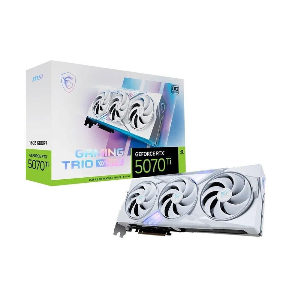 VGA MSI GeForce® RTX 5070 TI 16GB GAMING TRIO OC WHITE