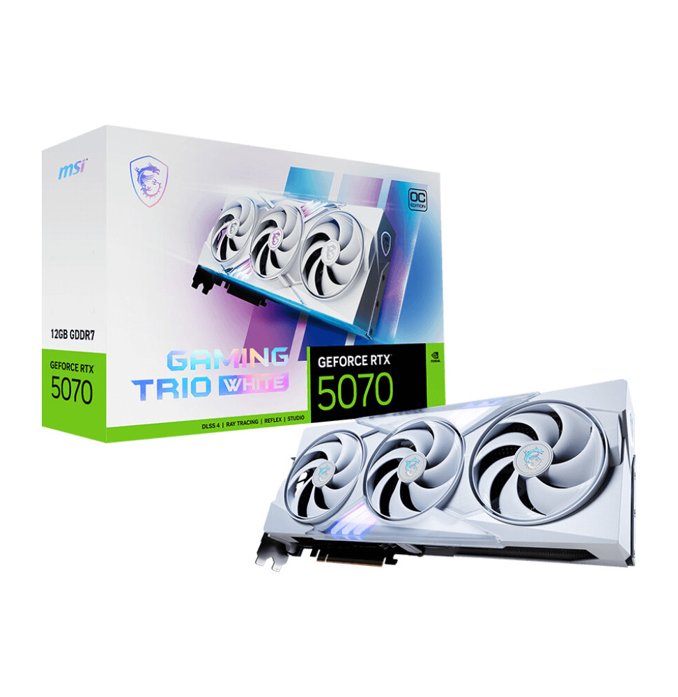 VGA MSI GeForce® RTX 5070 12GB GAMING TRIO OC WHITE