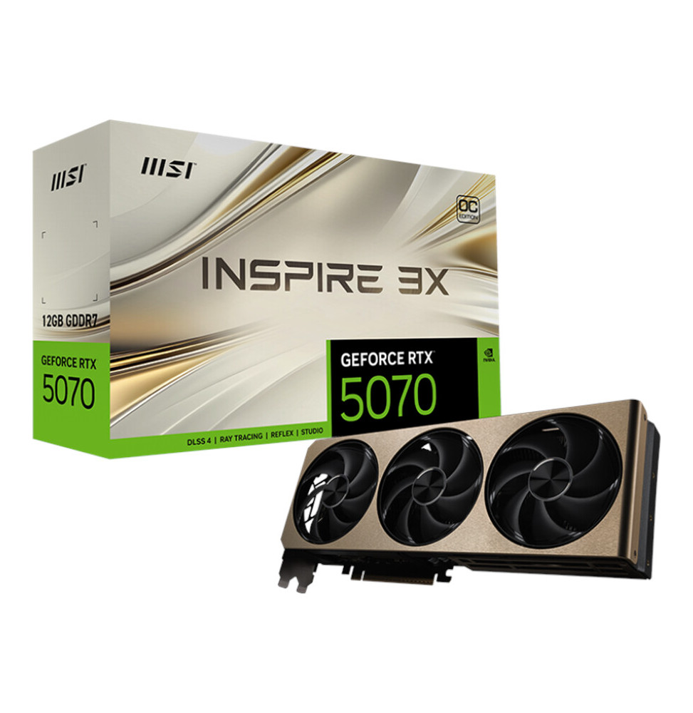 VGA MSI GeForce® RTX 5070 12GB INSPIRE 3X OC