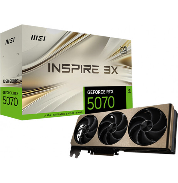 VGA MSI GeForce® RTX 5070 12GB INSPIRE 3X OC