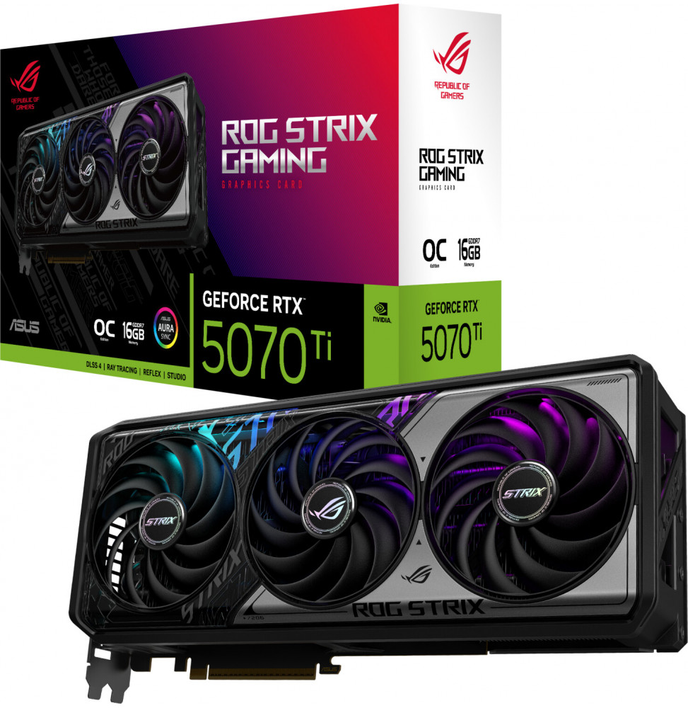 VGA Asus GeForce® RTX 5070TI 16GB ROG STRIX Gaming OC