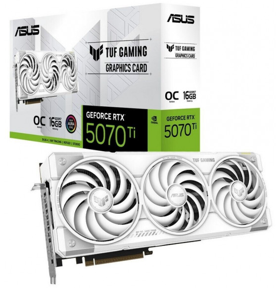 VGA Asus GeForce® RTX 5070 TI 16GB GDDR7 TUF Gaming White OC Edition