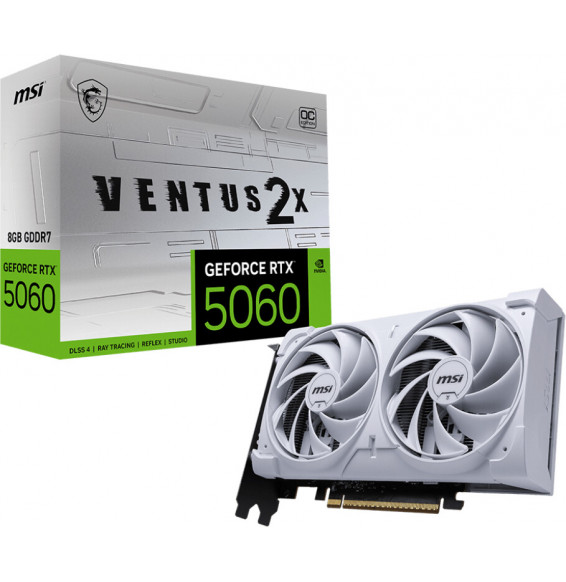 VGA MSI GeForce® RTX 5060 8GB Ventus 2X OC WHITE