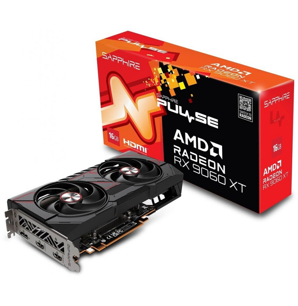 VGA SAPPHIRE PULSE Radeon RX 9060 XT 16GB Gaming OC  (UEFI)
