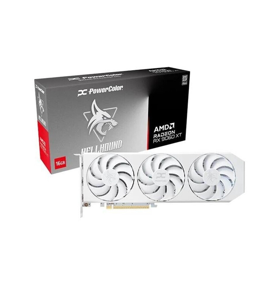 VGA PowerColor Radeon Hellhound Spectral White RX 9060 XT 16GB GDDR6