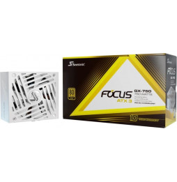 Power SupplySeasonic Focus-GX-750 ATX 3.1 Modular Gold White FOCUS-GX-750-V4-WHITE