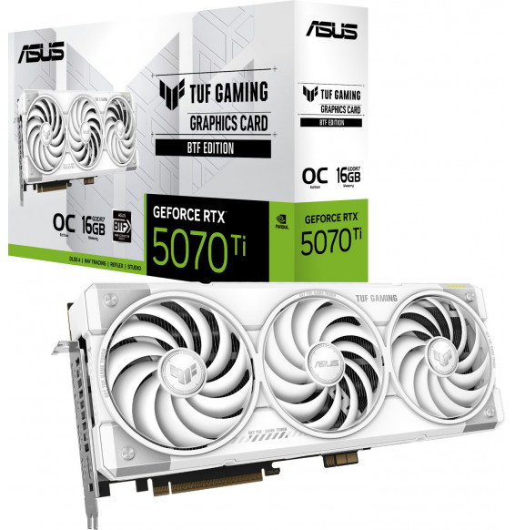 VGA Asus GeForce® RTX 5070TI 16GB TUF Gaming BTF White OC Edition