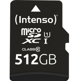 Micro SDHC/SD 512GB Intenso Performance 1 Adapter Class 10  3424493