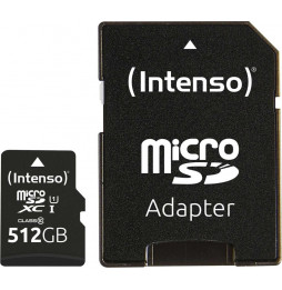 Micro SDHC/SD 512GB Intenso Performance 1 Adapter Class 10  3424493