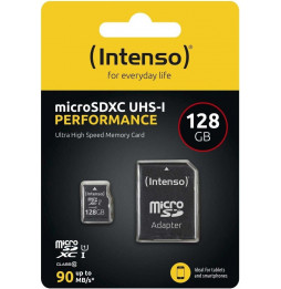 Micro SDHC/SD 128GB Intenso Performance 1 Adapter Class 10  3424491