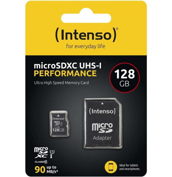 Micro SDHC/SD 128GB Intenso Performance 1 Adapter Class 10 3424491
