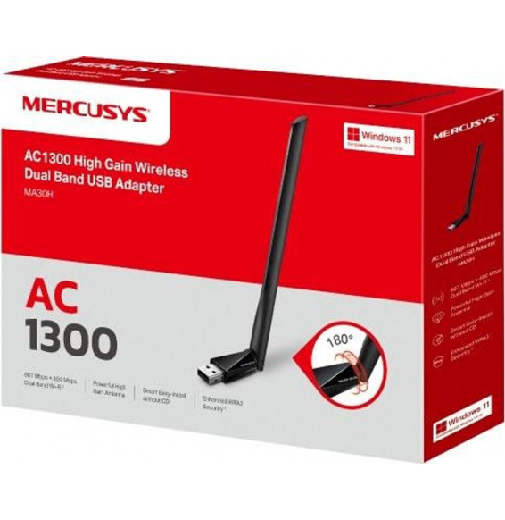 Mercusys USB Wi-Fi Adapter MA30H (AC1300)