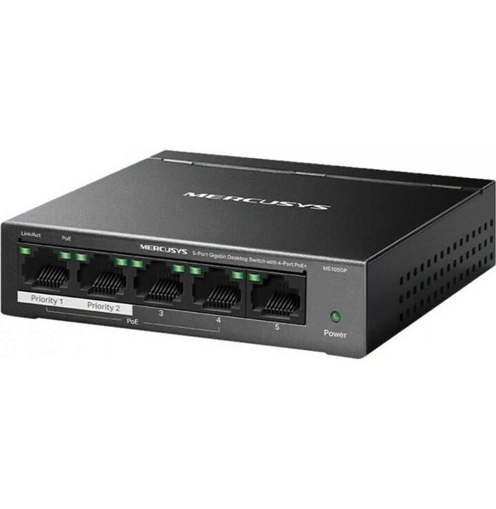 Mercusys Switch MS105GP 5-port 10/100/1000