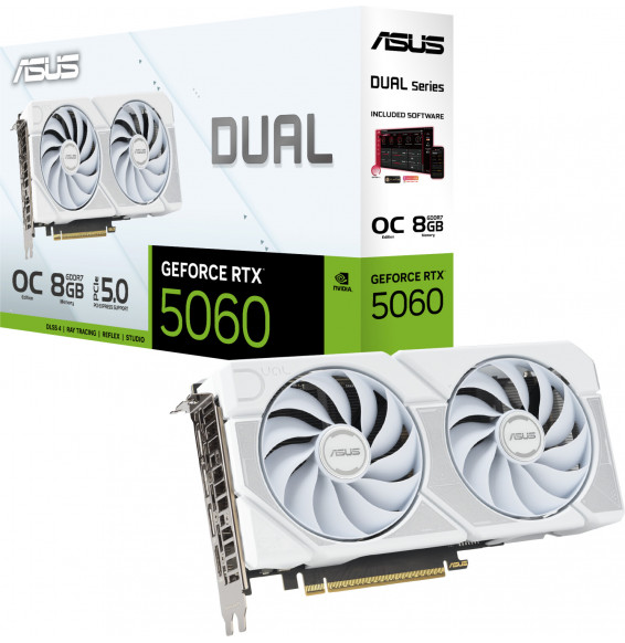 VGA Asus GeForce® RTX 5060 8GB Dual White OC