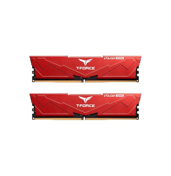 DDR5 32GB KIT 2x16GB PC 6000 Team T-Force Vulcan FLRD532G6000HC30DC01 rot