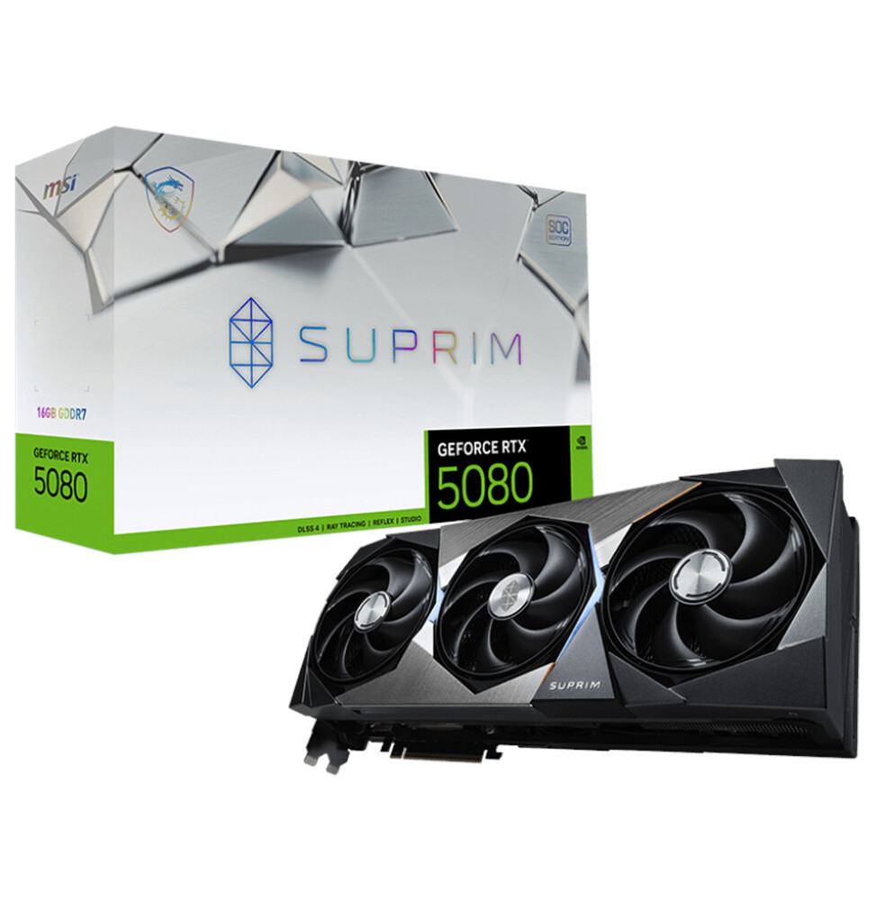 VGA MSI GeForce® RTX 5080 16GB SUPRIM SOC