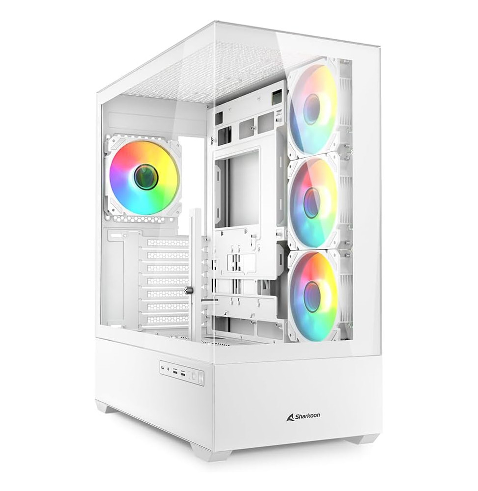 PC- Case Sharkoon AK6 RGB Bianco White