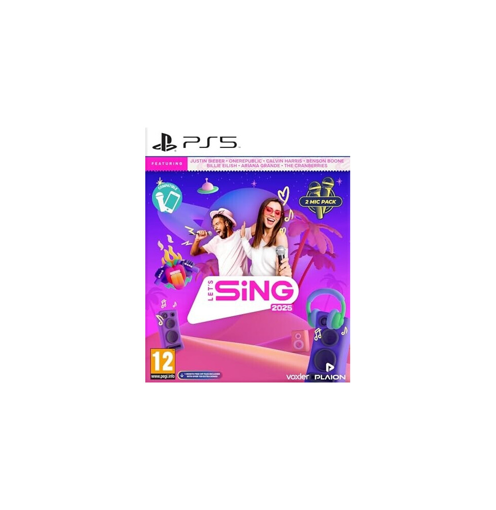 Let's Sing 2025: International Version 2 Microphones (PS5)