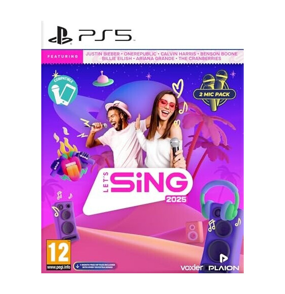 Let's Sing 2025: International Version 2 Microphones (PS5)