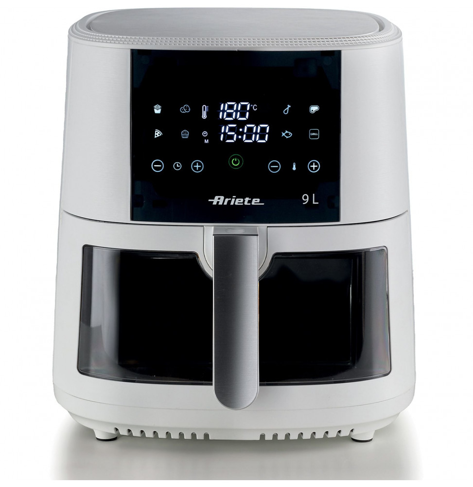 ARIETE AIR FRYER 9 FRIGGITRICE AD ARIA, capacità 9 l, Max potenza 1500 W, Bianco