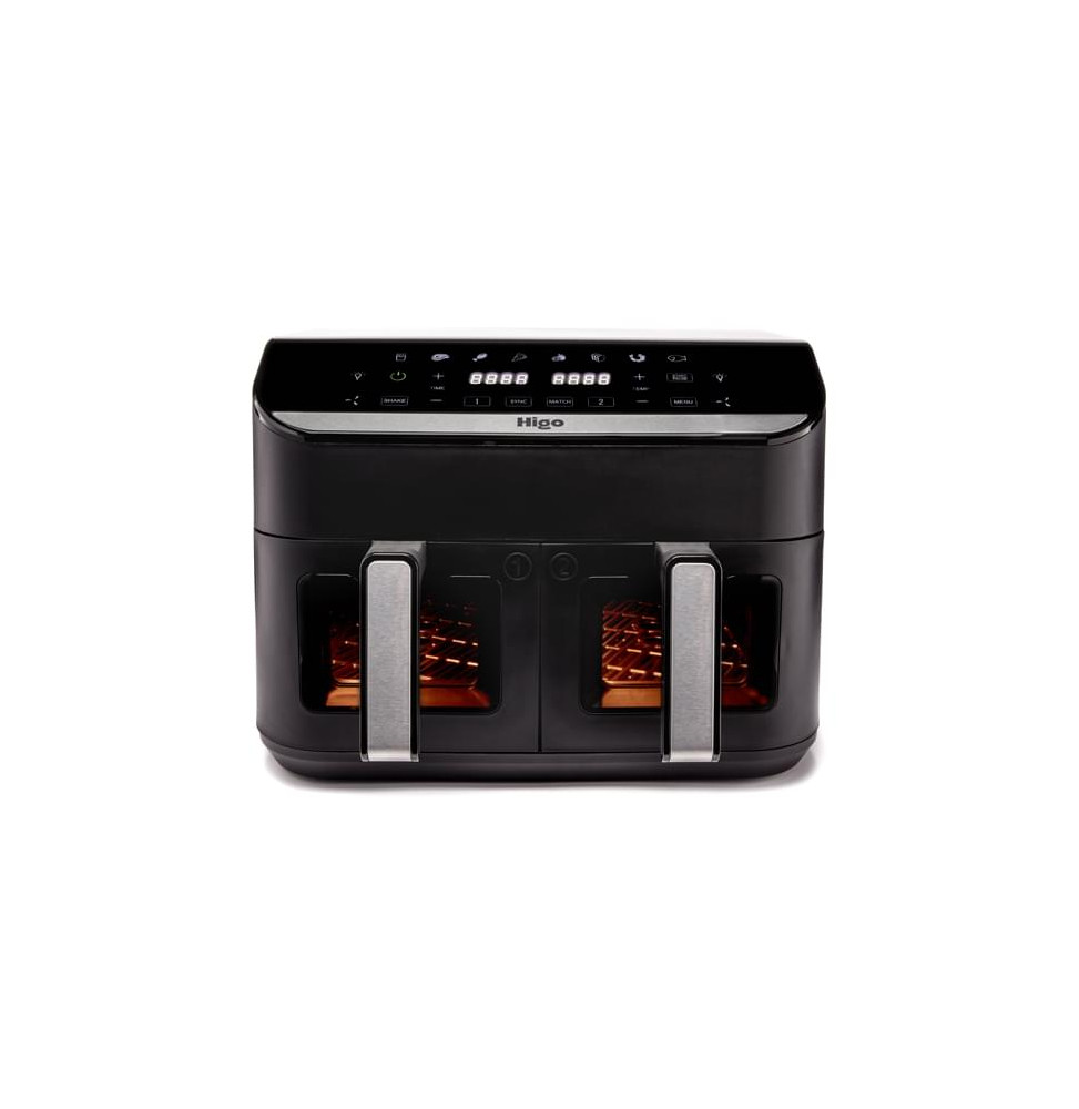 Friggitrice ad aria Higo FA-81 potenza 2400W con doppio cestello finestra 4,5 L