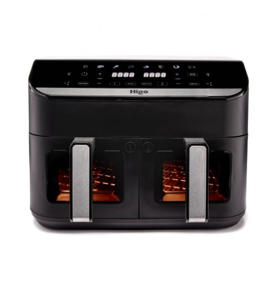Friggitrice ad aria Higo FA-81 potenza 2400W con doppio cestello finestra 4,5 L