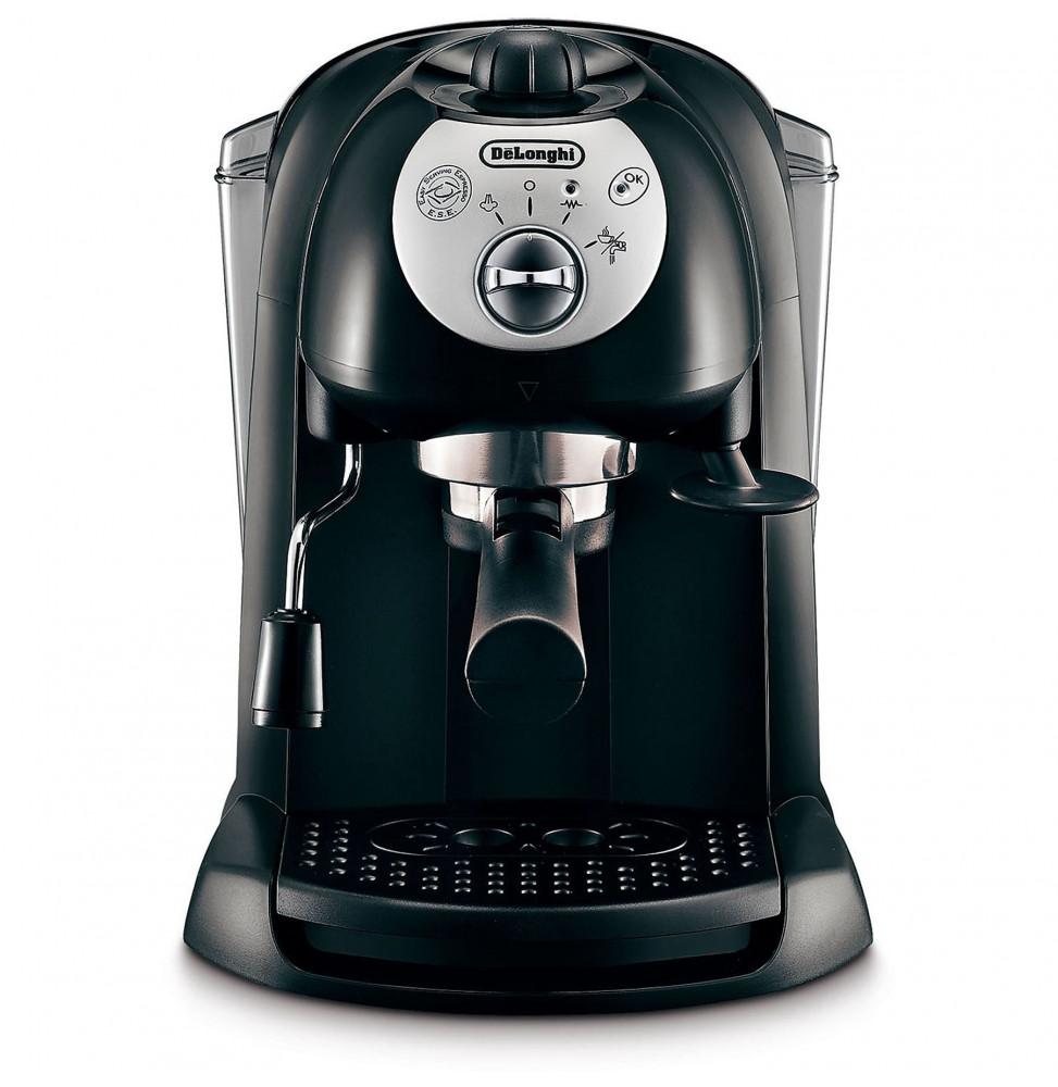 Macchina da Caffè Manuale Espresso e Cappuccino DE'LONGHI EC201CD,B, Serbatoio Estraibile da 1L, Potenza 1100W, Nero