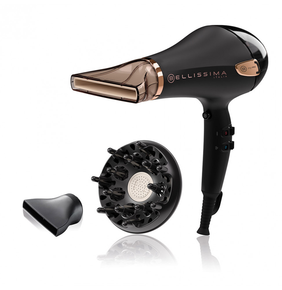Bellissima Imetec Ceramic P5 3800, Asciugacapelli Professionale Per Capelli Morbidi e Luminosi,Potenza 2300 W