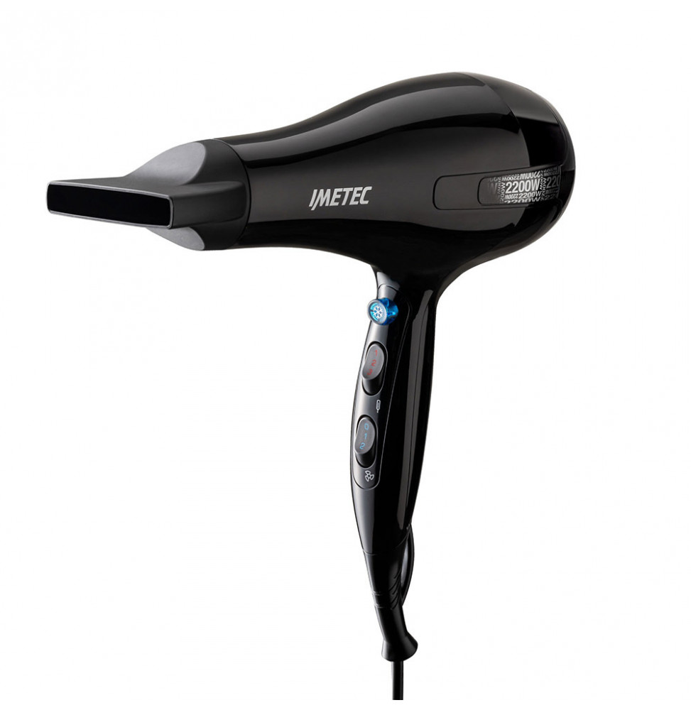 Imetec Asciugacapelli S6 2000, 2200W, 2 velocità, 3 temperature