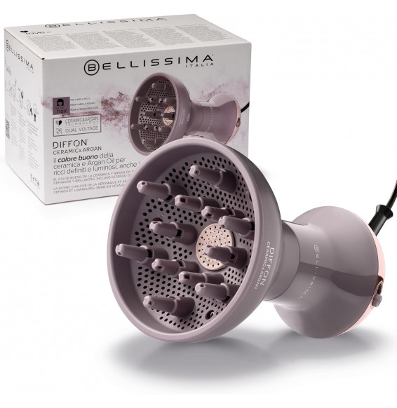 Imetec Diffon Ceramic & Argan: Diffusore per Capelli Ricci Con Olio Di Argan