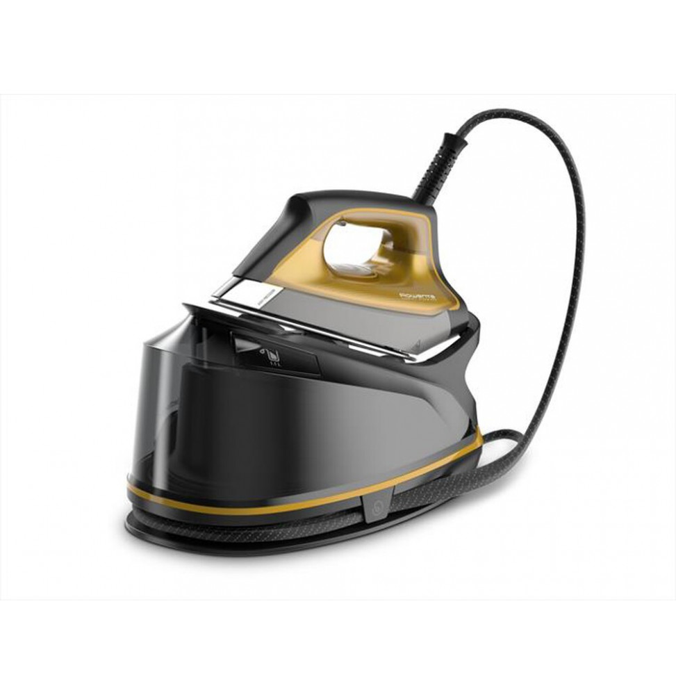 ROWENTA - DG7644 ompact Steam PRO Ferro da Stiro a Vapore-Nero e Giallo Stevens