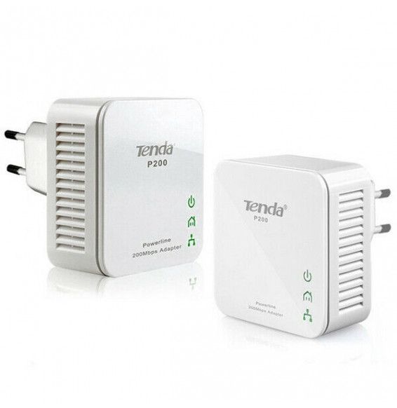Powerline Tenda P200 Twin Pack 200Mbit/s Collegamento ethernet LAN 2 dattatori di rete power-line