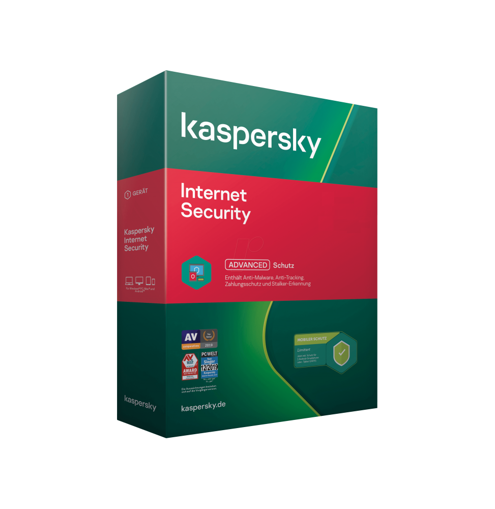 PC/MAC KASPERSKY INTERNET SECURITY 20 BOX - Software Antivirus - Versione Italiana