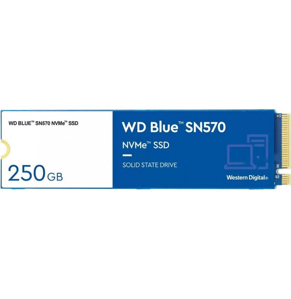 SSD WD Blue 250GB SN570 NVME M.2 PCIe 3.0 x4 WDS250G3B0C